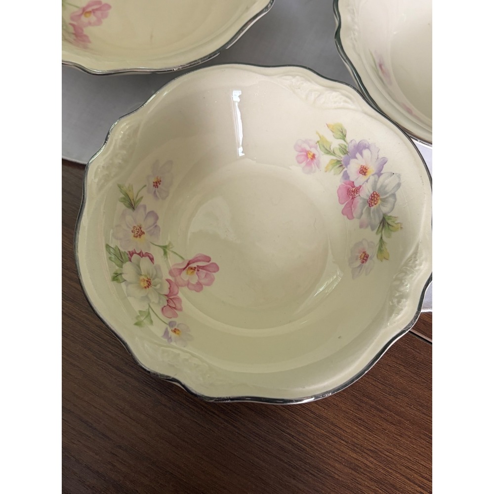 Vintage Homer Laughlin Virginia Rose Bowls, Set of 6